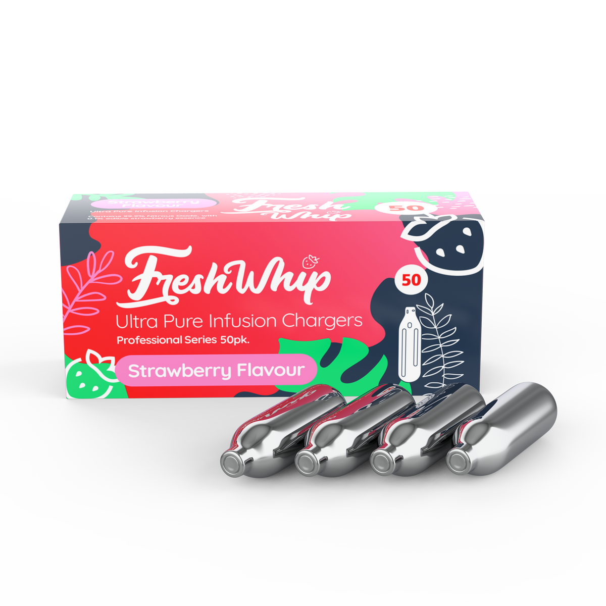 FreshWhip Cream Chargers - STRAWBERRY - 50Pks - 8.2g SUPER SALE –  QuickWhipChargers