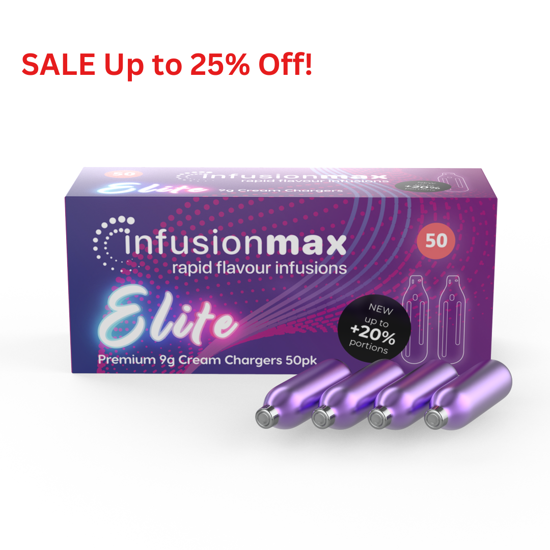 InfusionMax Elite 9g N2O Cream Chargers  50 Packs -SALE Up to 25% OFF!
