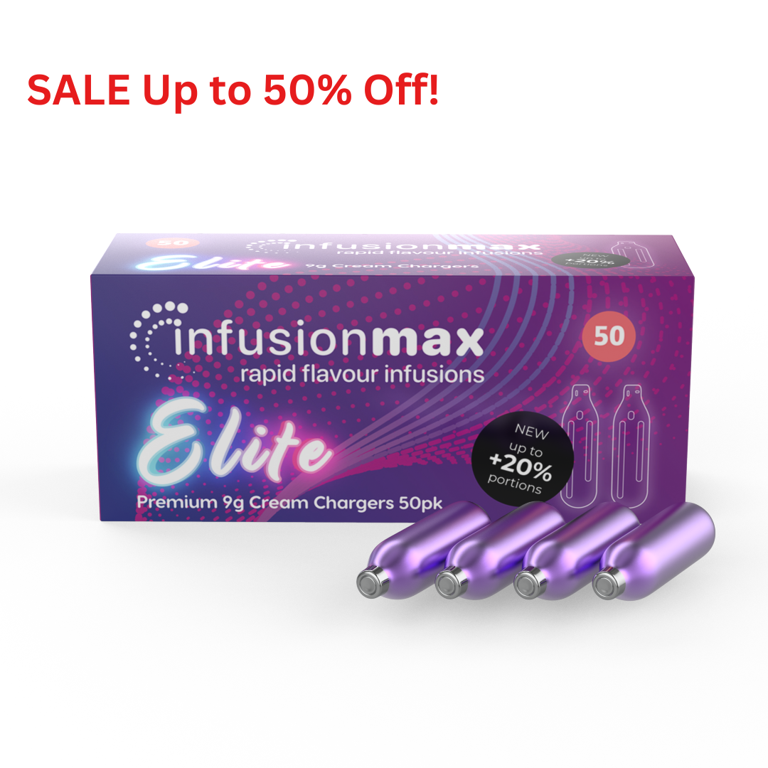 InfusionMax Elite 9g N2O Cream Chargers  50 Packs -SALE Up to 50% OFF!